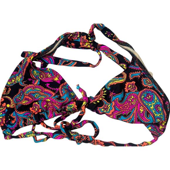 Alloy Boho Triangle Multicolor Swim Top Size Large - Picture 1 of 6
